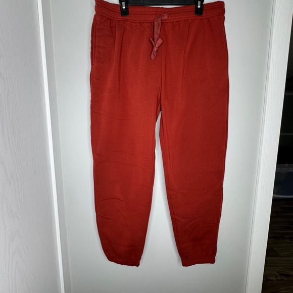 Real Essentials Rust Jogger Sweatpants | Size 2XL Men's Drawstring Waist Pocket - Picture 1 of 8